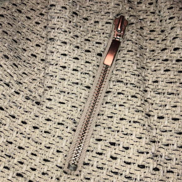 A.N.A. Lined Black and White Zip Blazer Jacket L - Picture 8 of 14